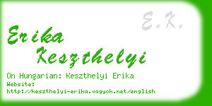 erika keszthelyi business card